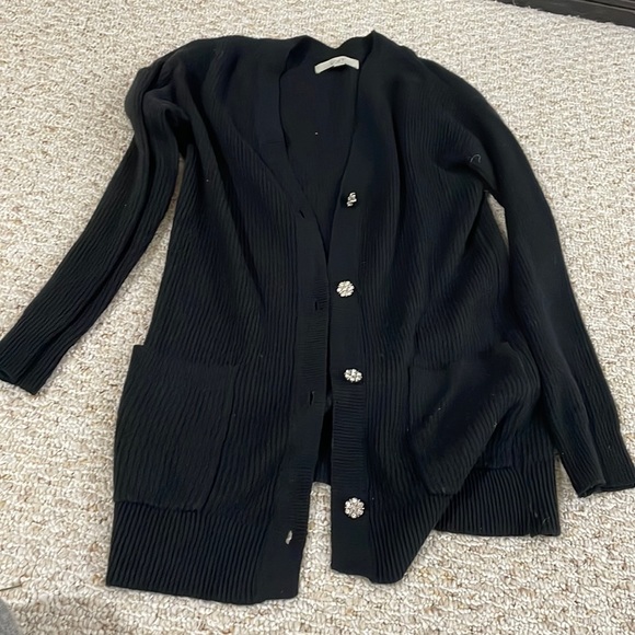 LOFT Sweaters - LOFT black with jewel button cardigan sweater